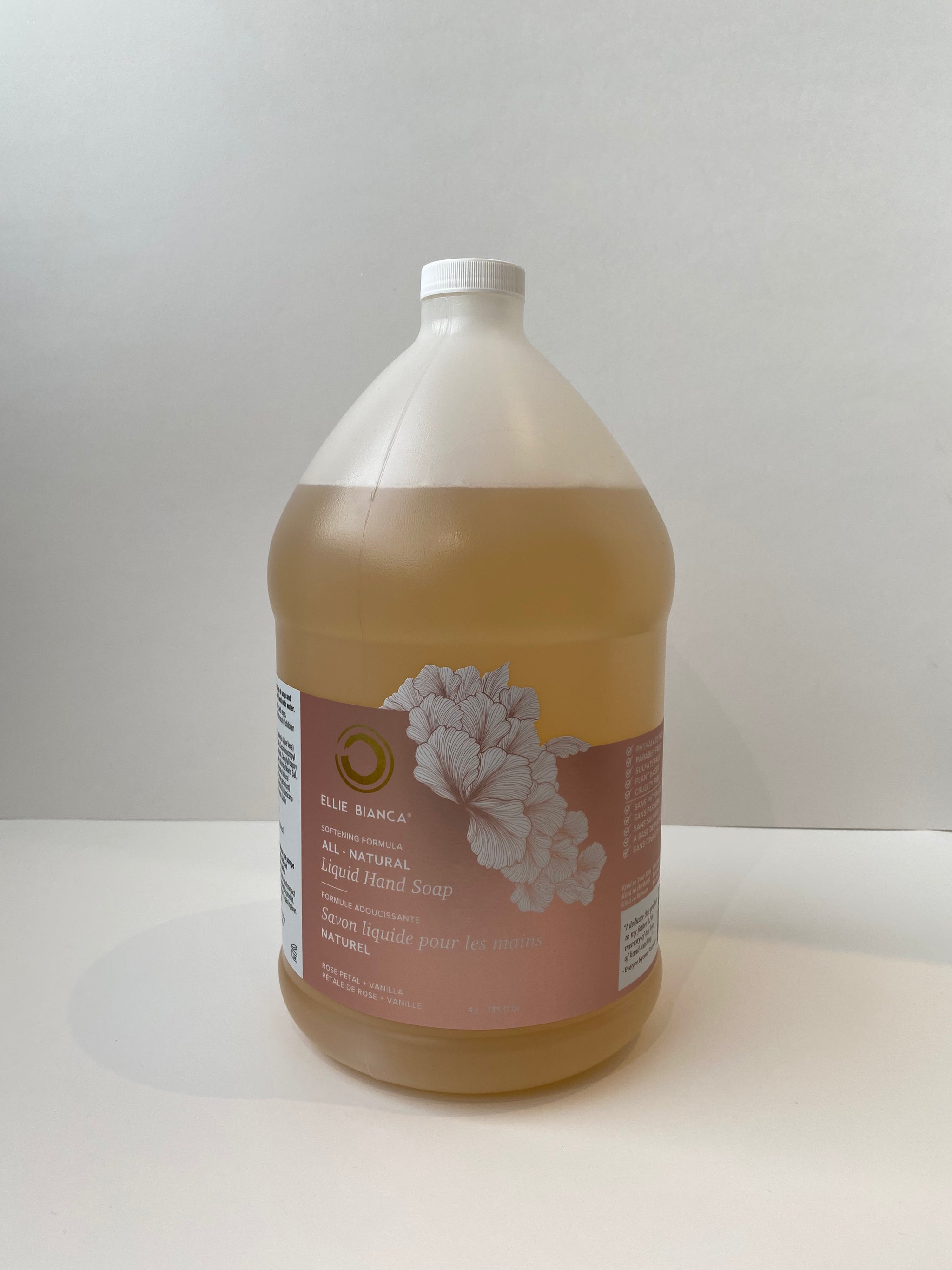 Rose Petal + Vanilla Liquid Hand Soap 4 liters