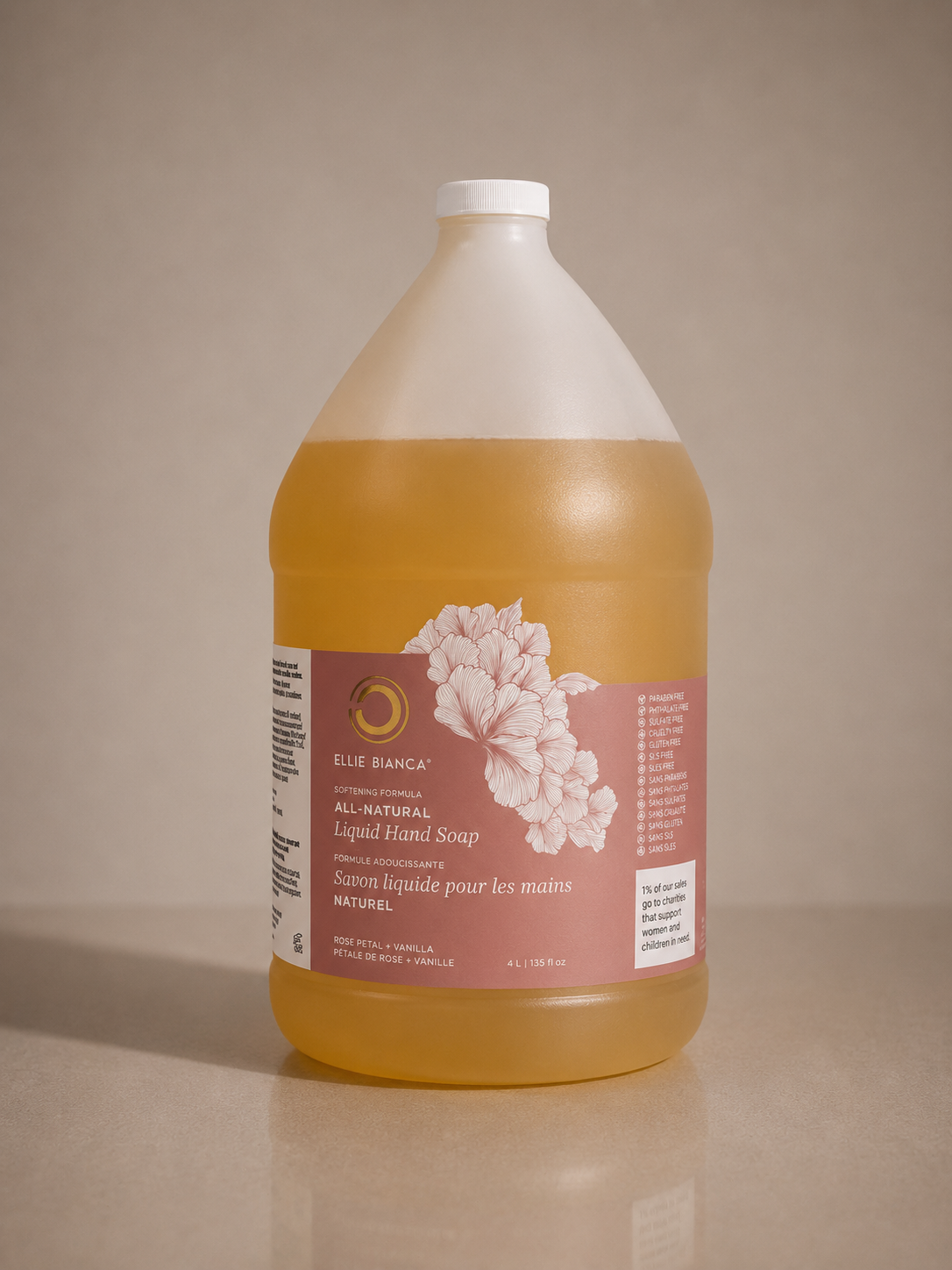 Rose Petal + Vanilla Liquid Hand Soap 4 liters